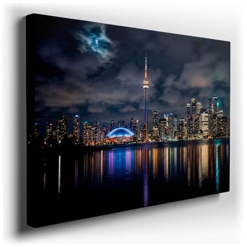 Toronto Skyline at Night Canvas Print | Zazzle