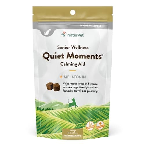 NaturVet Quiet Moments Calming Aid Plus Melatonin 180 Soft Chews 13.9OZ
