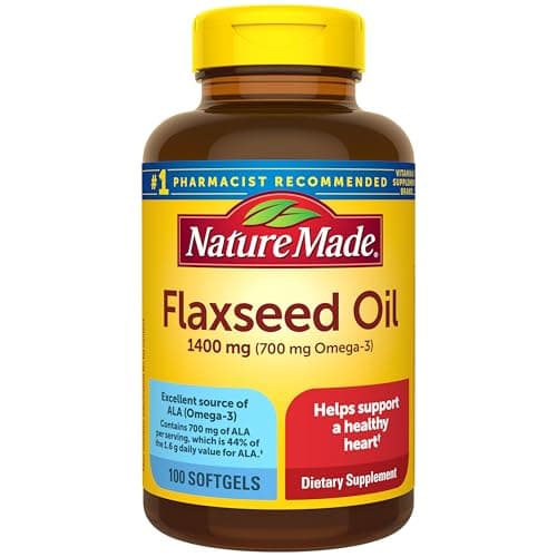 Amazon.com: Nature Made Organic Flaxseed Oil 1400 mg Omega-3 700 ...