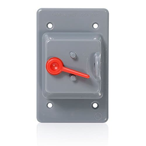 Leviton 5977-DGY Raintight While-In-Use Weatherproof Single Gang Device Cover