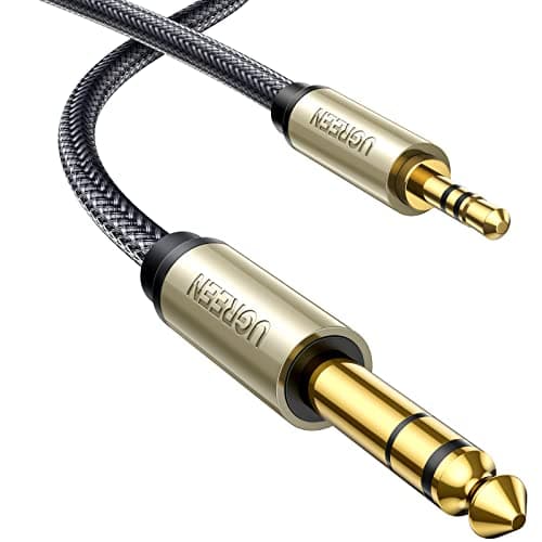 UGREEN 6.35mm to 3.5mm Audio Jack Adapter 6.35mm (1/4 Inch) Male to 3.5mm (1/8 Inch) Female Stereo Audio Adapter for Speaker Headphone, Guitar, Digital Piano