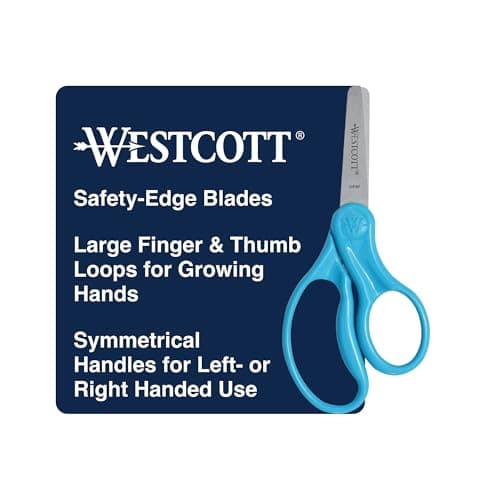 Westcott Kids 6" Semi-Sharp Stainless Steel School Scissors