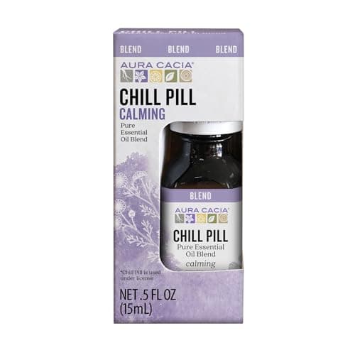 Aura Cacia Essential Solutions Oil Blend, Chill Pill, 0.5 fluid ounce (Pack of 2)