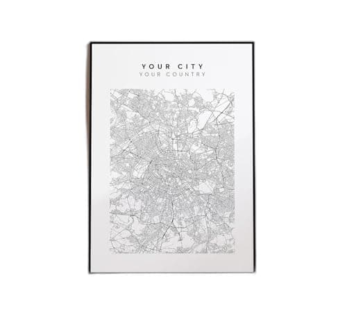 Custom Map Posters & Framed Map Prints | Grafomap
