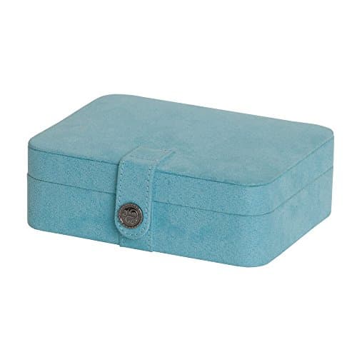 Mele & Co. Giana Plush Fabric Jewelry Box with Lift Out Tray in Aqua at ...