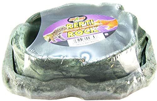 (4 Pack) Zoo Med Repti-Rock Dish Combo - Food and Water Dish for Reptiles, Small