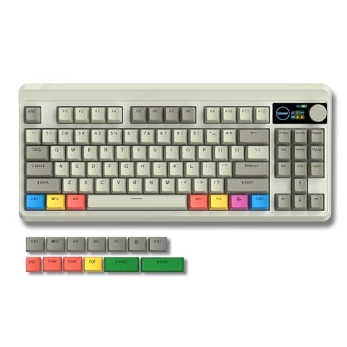 Womier 75% Keyboard CNC Acrylic Clear Mechanical Gaming Keyboard, TKL Custom RGB Key Board with Hot Swappable, Prelubricated Linear Switch Gradual PBT Keycaps for Mac/Win,Black