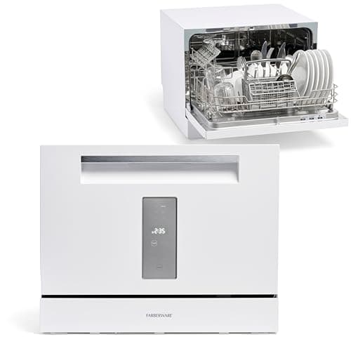 Farberware Professional FCD06ABBWHA 6-Piece Countertop Dishwasher, White