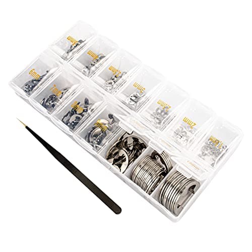 120 PCS 304 Stainless Steel E Clip Washer Assortment Kit for Shaft ...