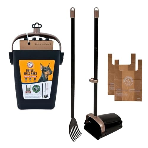 Petmate Arm & Hammer Swivel Bin & Rake Pooper Scooper Waste Management ...