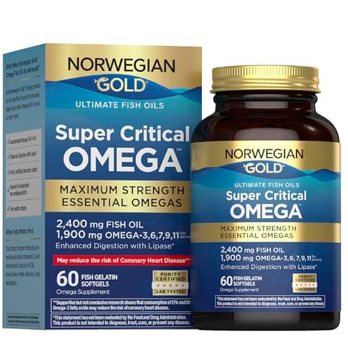 Renew Life Super Critical Norwegian Gold, Fish Oil and Omega 3's, 60 Count