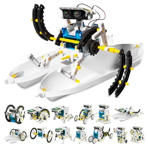 Elenco Teach Tech SolarBot.14 | Transforming Solar Robot Kit | STEM Educational Toys for Kids 10+