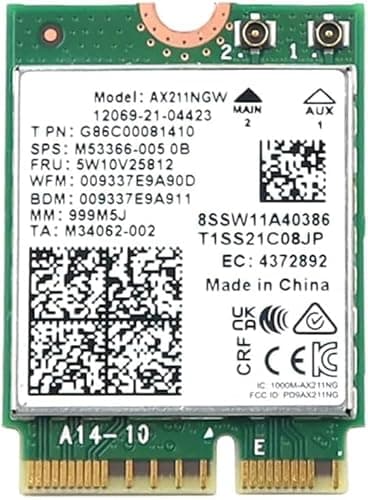 Amazon.com: WiFi 6E Wireless Card Intel AX211 NGW M.2: CNVio2 ...