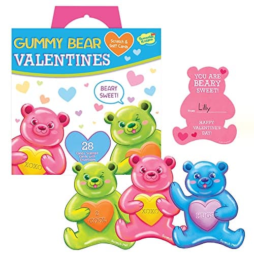 Peaceable Kingdom Gummy Bear Scratch & Sniff Valentines | Valentine's ...