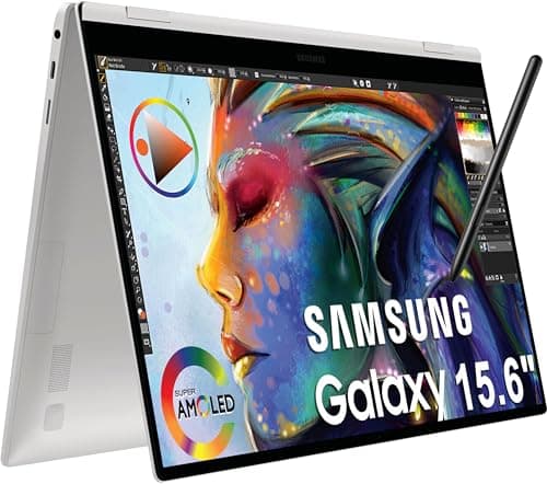 SAMSUNG Galaxy Book2 Pro 360 5G Connectivity 2-in-1 Laptop Computer/Windows 11/13.3” FHD AMOLED Touchscreen / 16GB / 256GB / Snapdragon 8cx Gen 3 Processor/S-Pen, 2023 Model, NP935QNA-KA2TT, Graphite