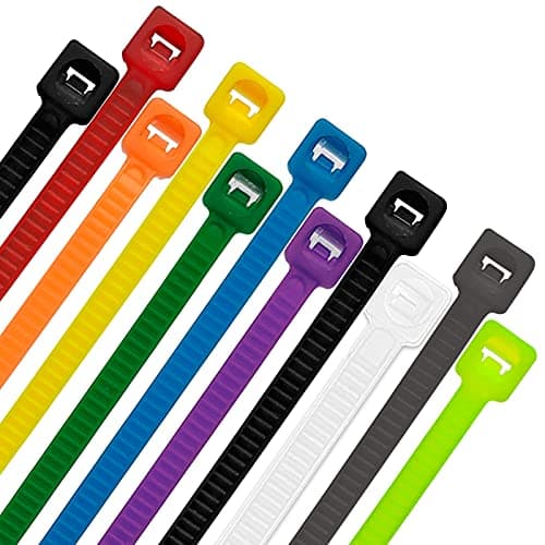 TR Industrial Assorted Nylon Cable Ties Set, 500 Pack of Assorted ...