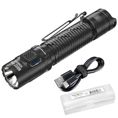 Nitecore MH12 Pro Tactical Flashlight, 3300 Lumen high Lumen USB-C Rechargeable Long Throw Compact EDC Duty Light with Holster