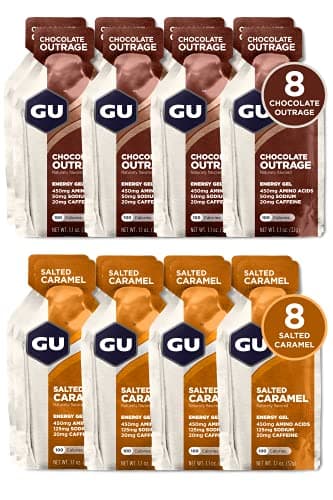 Huma Plus (Double Electrolytes) Chia Energy Gel, Variety Pack of 12 - Stomach Friendly, Real Food Energy Gels (8 Original and 4 Plus Gels)