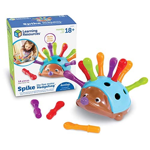Learning Resources Spike The Fine Motor Hedgehog - Toddler Montessori Toys, Stacking Shape, Gifts for Boys and Girls, Sorting and Matching Skill Activities, Educational Games, Kindergarten