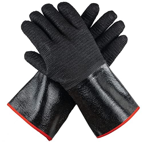 Grill Armor BBQ Gloves – Waterproof Extreme Heat Resistant 932℉ Oven Gloves for Cooking, Grilling, Baking, Camping – Handle Hot Food in Kitchen, Smoker, Cast Iron, Fire Pit, Pizza, Fryer, Barbecue
