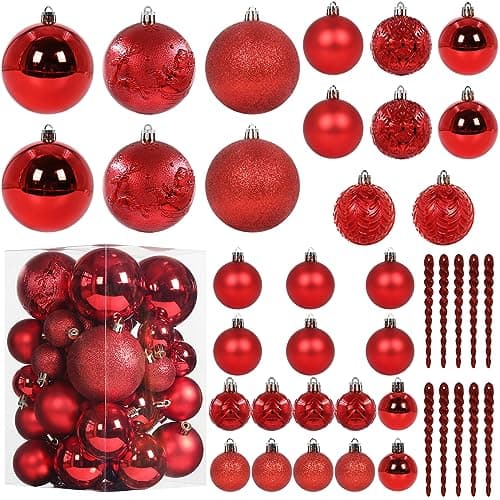 Black Plastic Christmas Shatterproof Ball Ornaments, 40 Count, 60mm, by ...