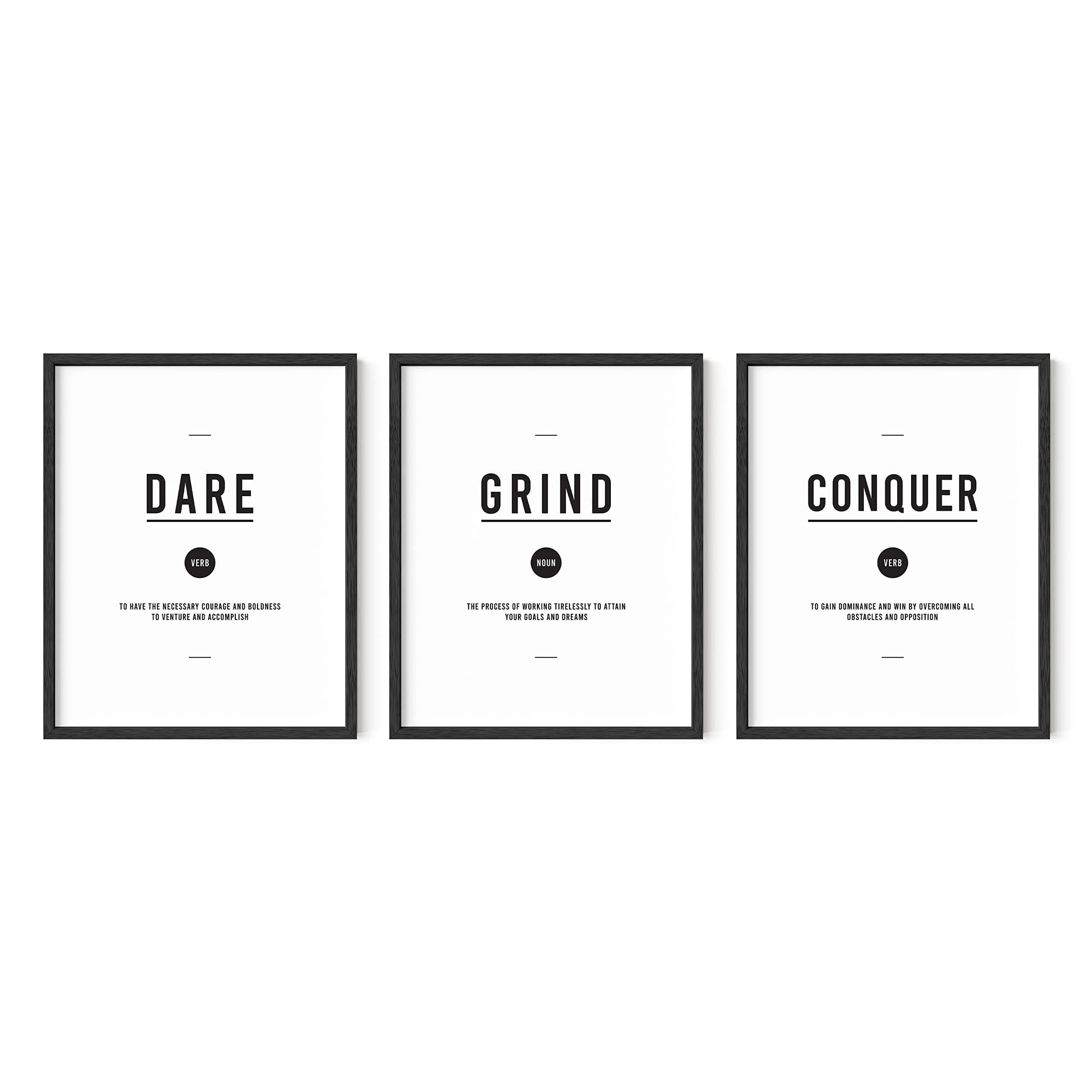 Buy HAUS AND HUES Motivational Wall Art Prints Office Decor, Set of 3 ...