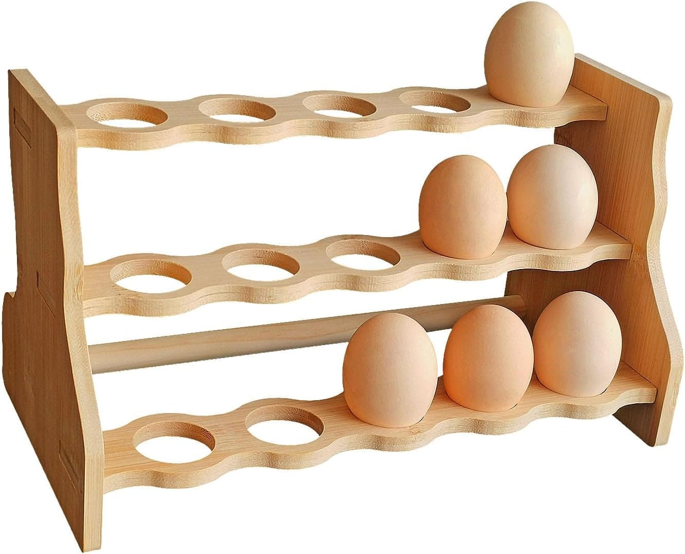 Amazon.com: Wooden Egg Holder Countertop Egg Holder For Fresh Eggs ...