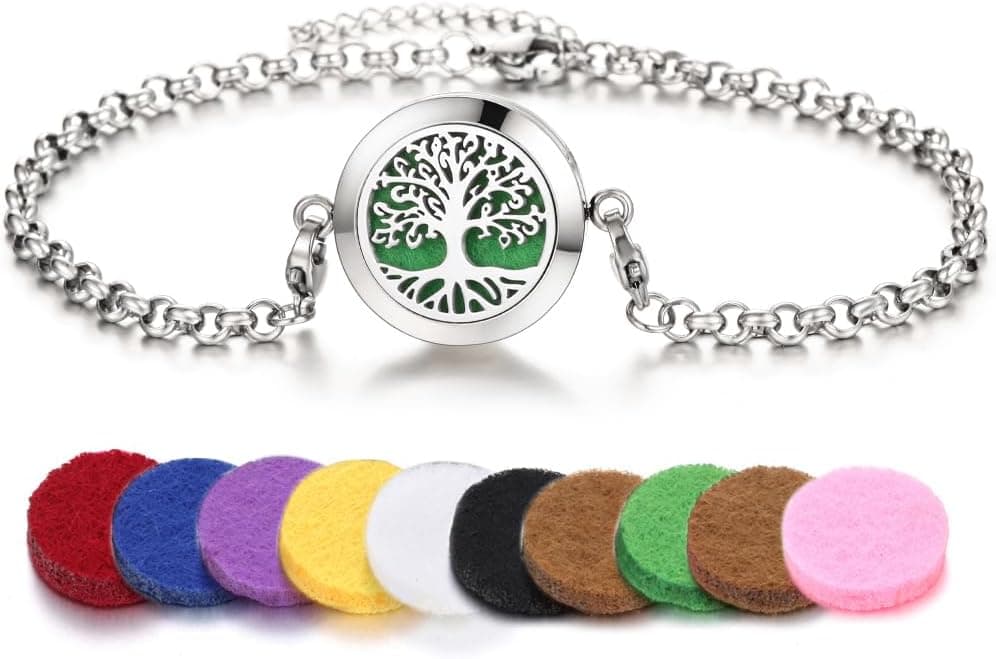 Amazon.com : Essential Oil Diffuser Anklet Stainless Steel Aromatherapy ...