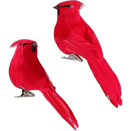 Amazon.com: RAZ Imports - 7-inch Clip-On Cardinal Ornaments - Set of 2 ...