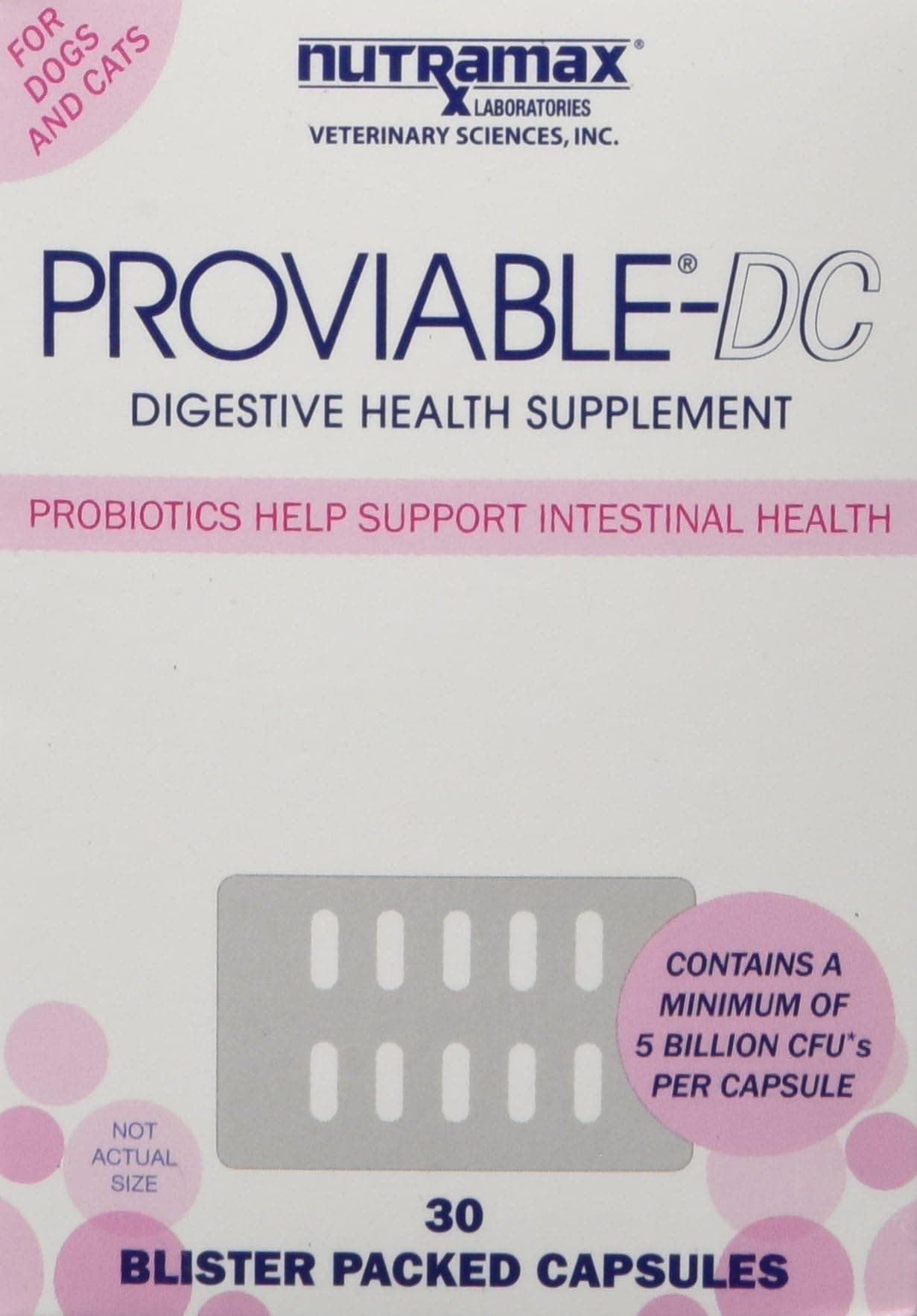 NutraMax Proviable DC Capsules for Cats and Dogs, 30 Count : Amazon.ca ...