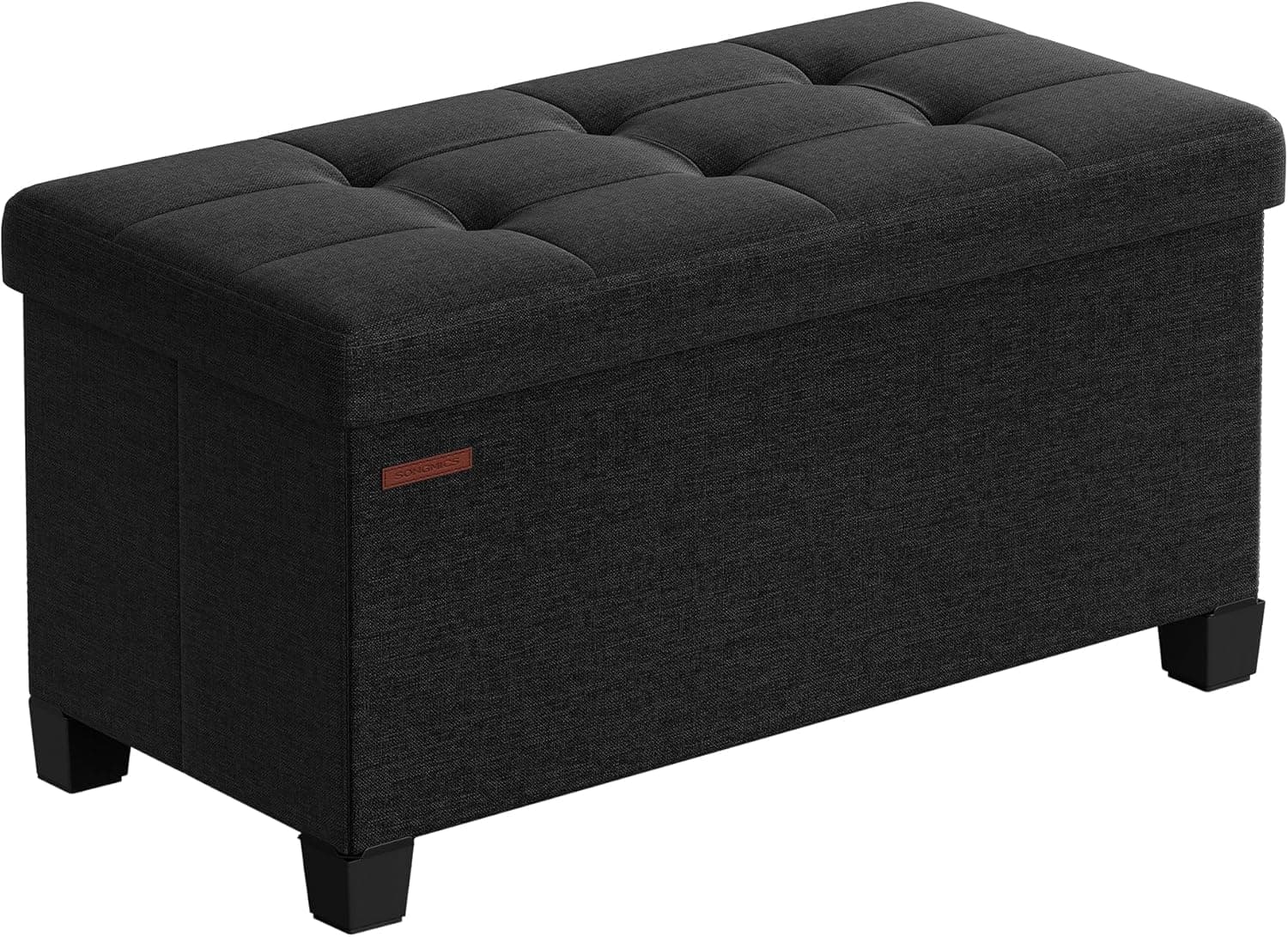 Amazon.com: SONGMICS Storage Ottoman, Folding Storage Bench, Ottoman ...