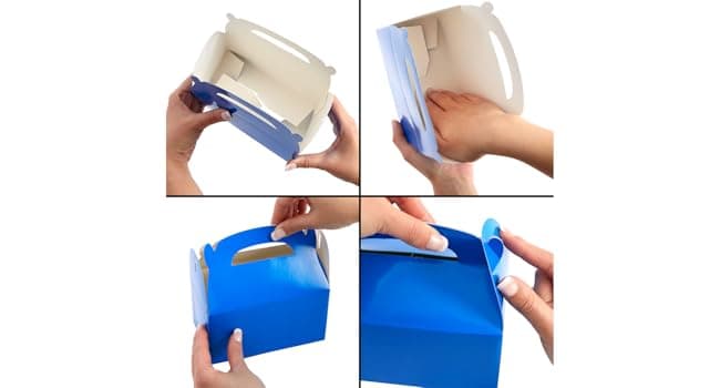 Amazon.com: BLUE PANDA 24 Pack Rainbow Gable Boxes for Party Favors ...