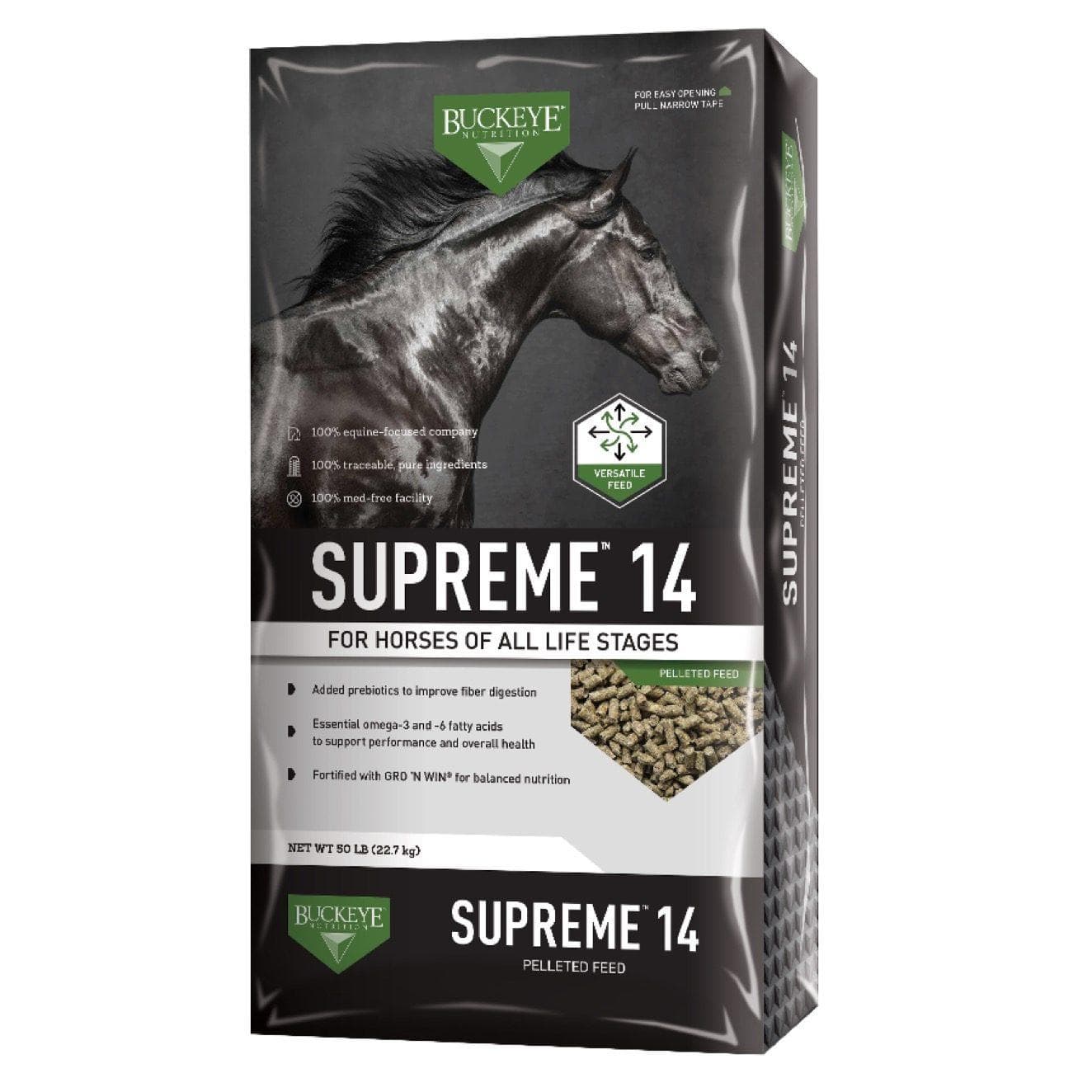 SUPREME™ 14 Pelleted Feed (BUCKEYE Nutrition) - Equine Nutrition ...