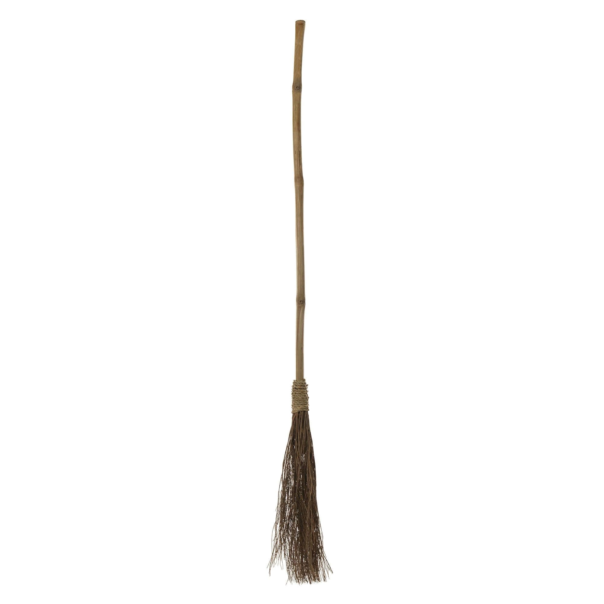 Rustic Bamboo Quidditch Witch Broom, Brown, 44-in, Wearable Costume ...