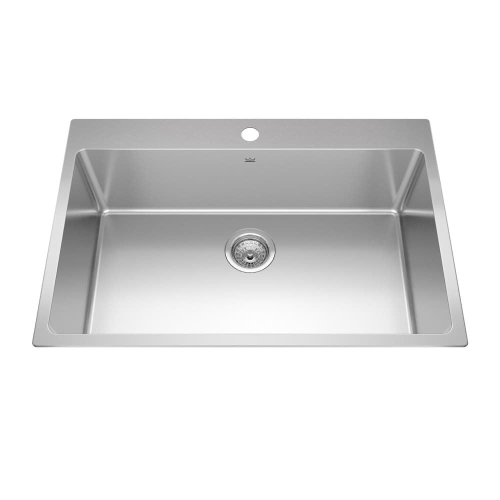 Évier de cuisine double en granite Kindred, 31 x 21 x 9 po, blanc ...