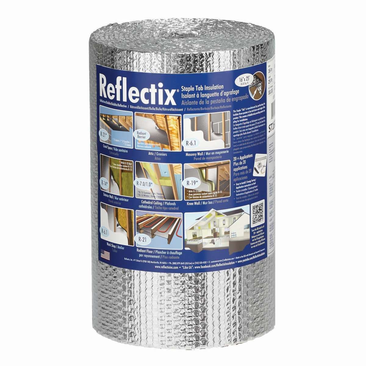 Reflectix ST16025 16-Inch X 25-Foot Staple Tab Double Reflective Double ...