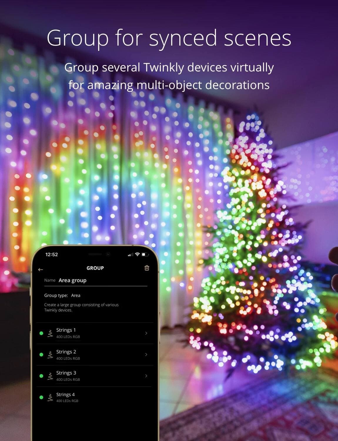 Best Buy: Twinkly Smart Light Strings Special Edition 400 RGB+W LED Gen ...