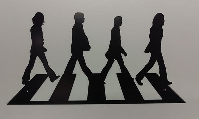 The Beatles 'Abbey Road' Silhouette - Large - Plasma Metal Art