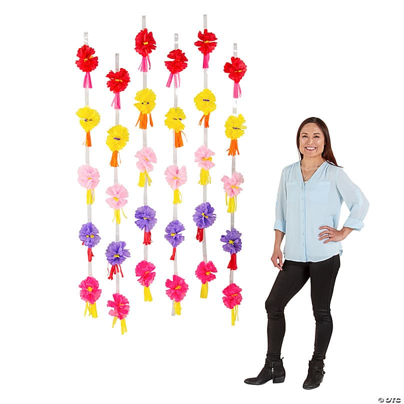 Fiesta Tissue Paper Flower Backdrop | Oriental Trading