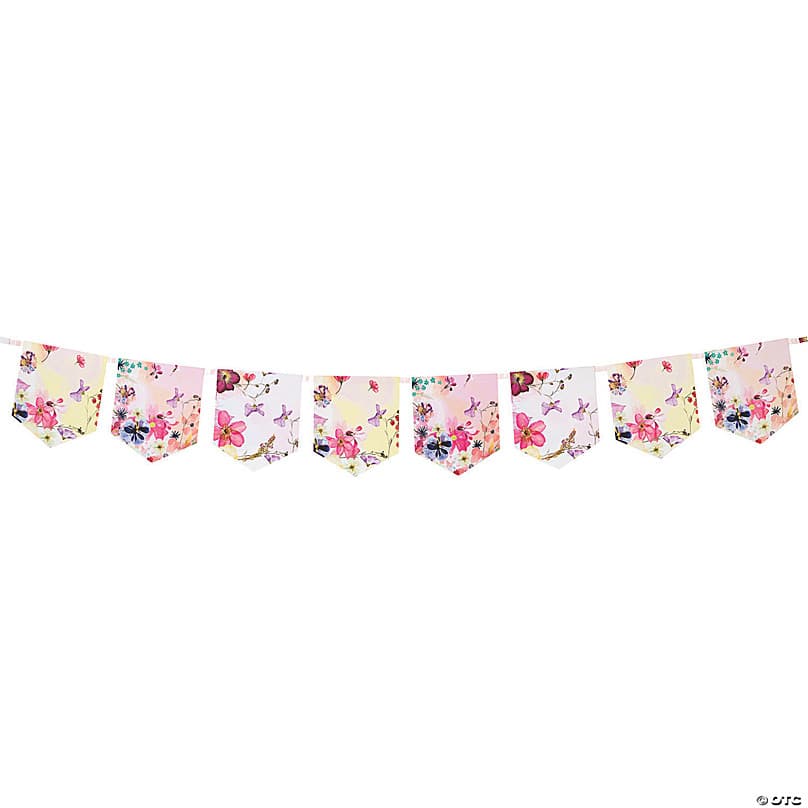 Talking Tables Blossom Girls Pennant Banner | Oriental Trading