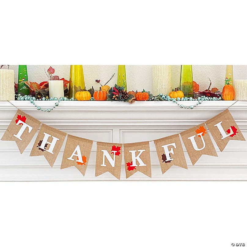 Give Thanks Burlap Banner