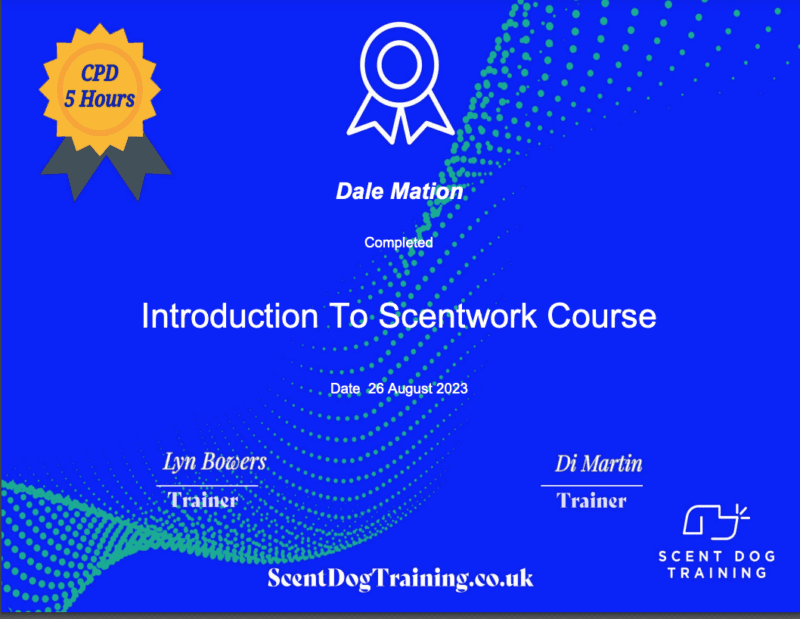 Scent Dog Training - Online Scentwork Training Course