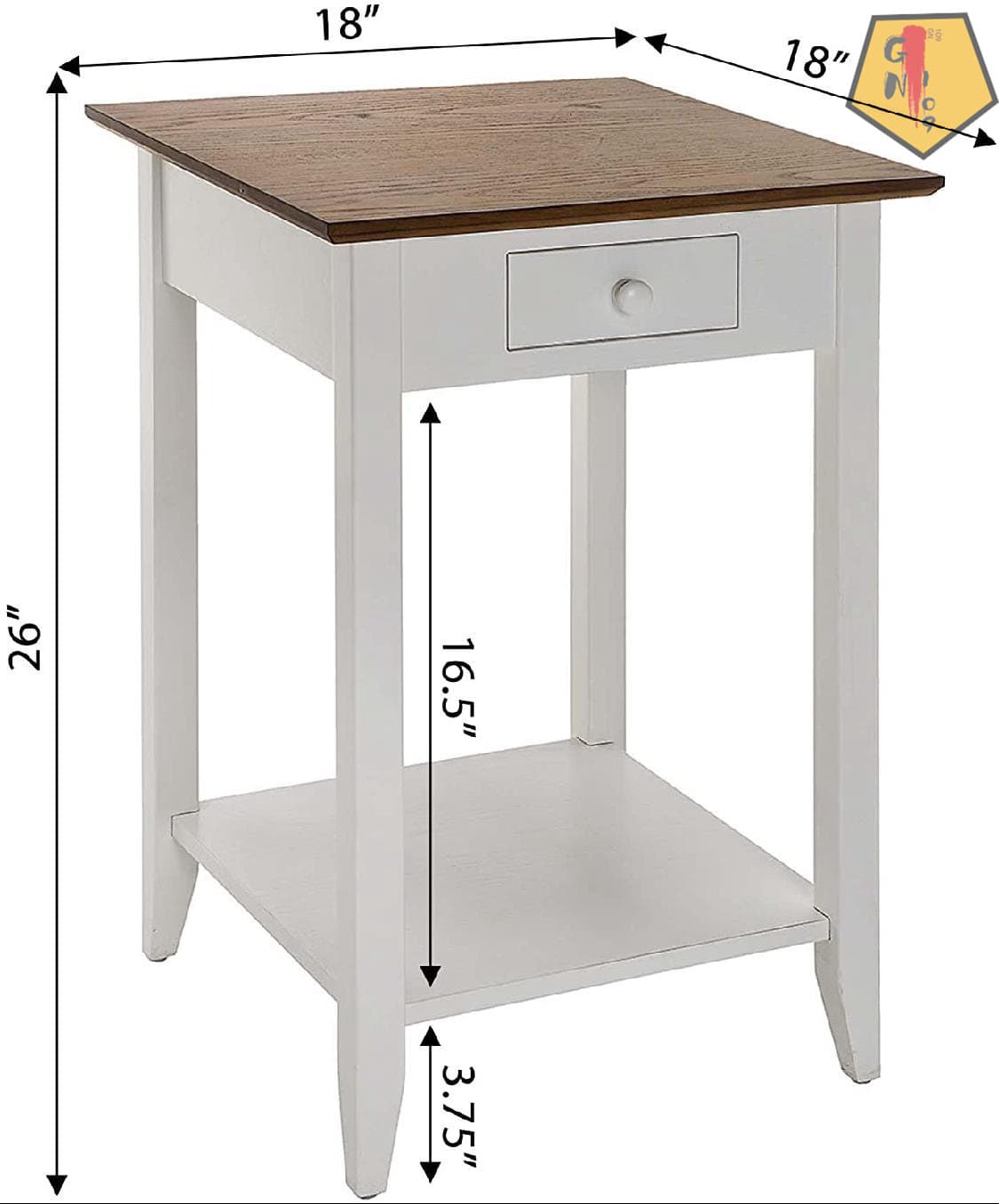 GN109 26'' Tall End Table with Storage | Wayfair