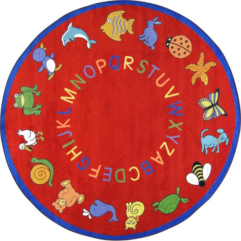 Joy Carpets Educational ABC Animals Area Rug | Wayfair