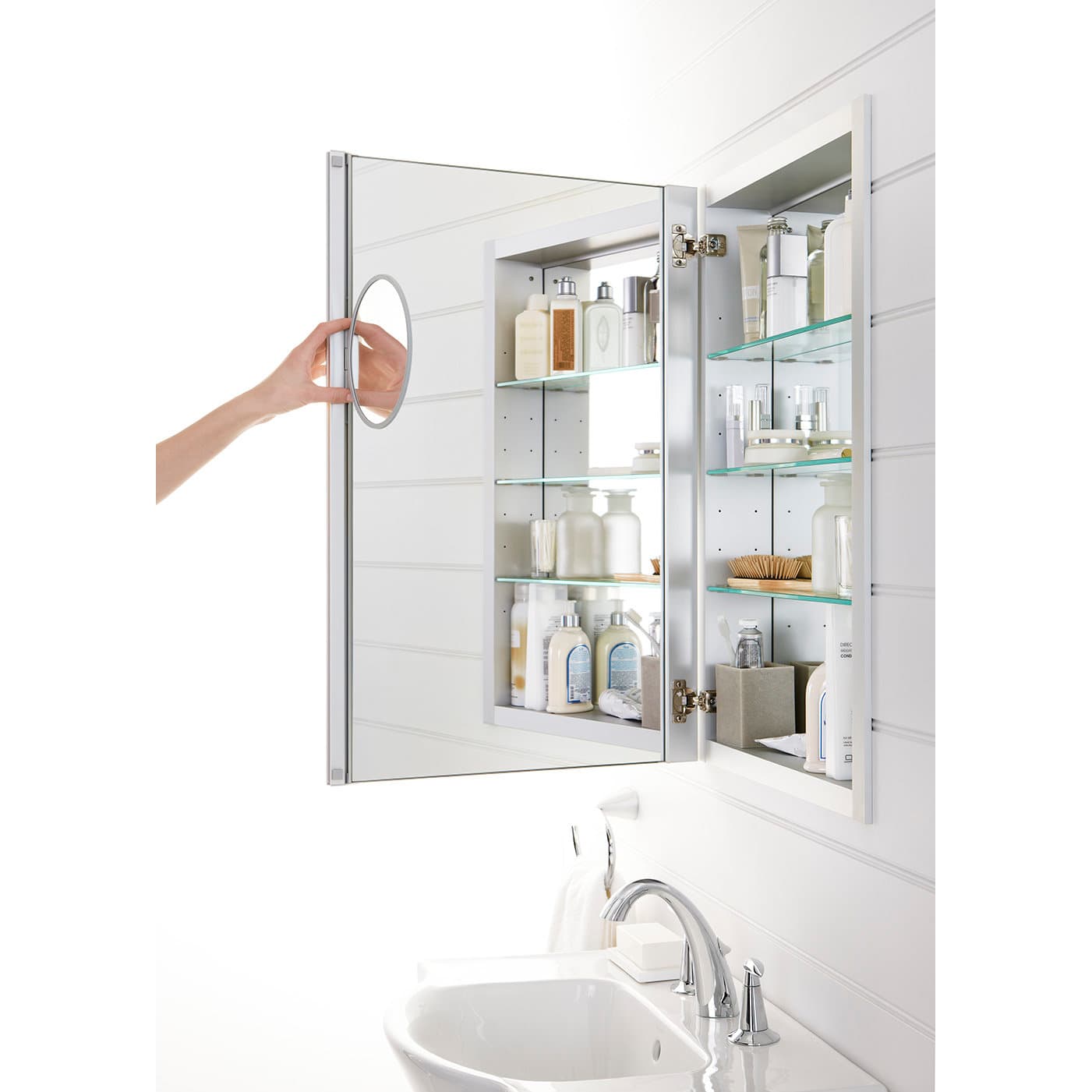 Kohler Verdera 20" W x 30" H Aluminum Medicine Cabinet with Adjustable ...