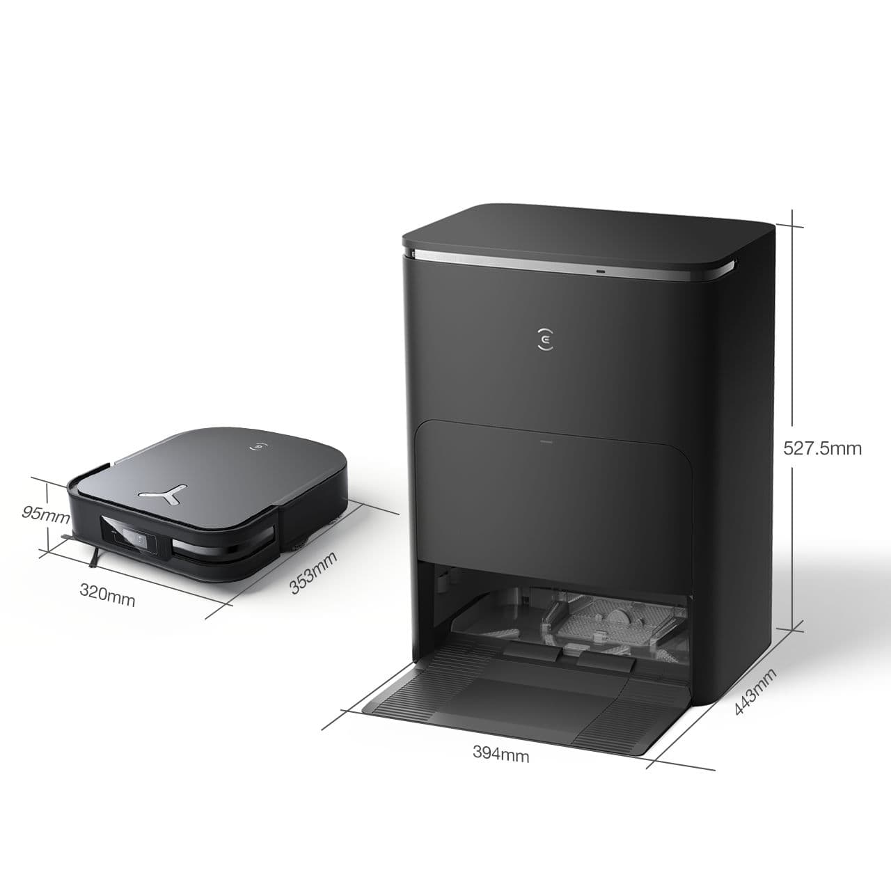 DEEBOT X2 OMNI Black | Square Robot Vacuum & Mop (8000pa, Auto Empty ...