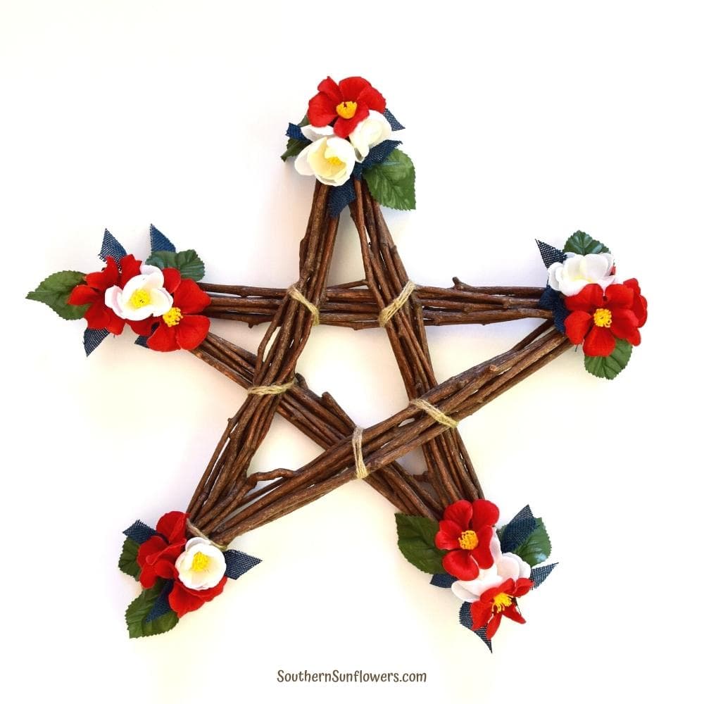 Patriotic Star Shaped Wreath DIY