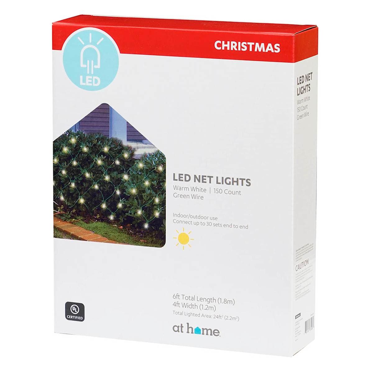 Warm White LED Net String Lights 150-count | Christmas Tree Lights | At ...