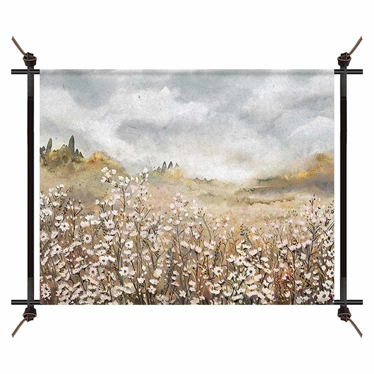 Wildflower Field Metal Tapestry Wall Art, 23x20