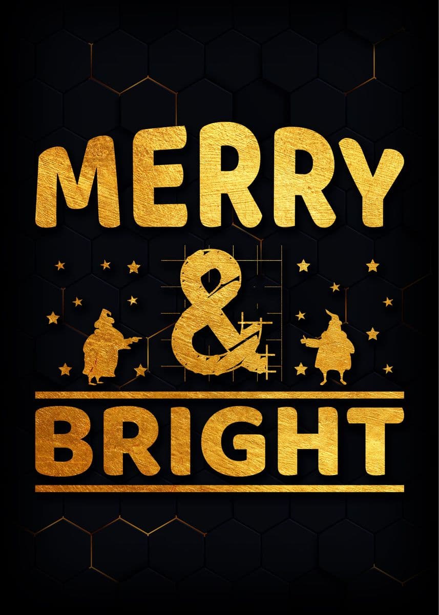 'Merry Bright' Poster, picture, metal print, paint by Denis Siggers ...